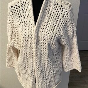AERIE Cozy Cream Knit Sweater
